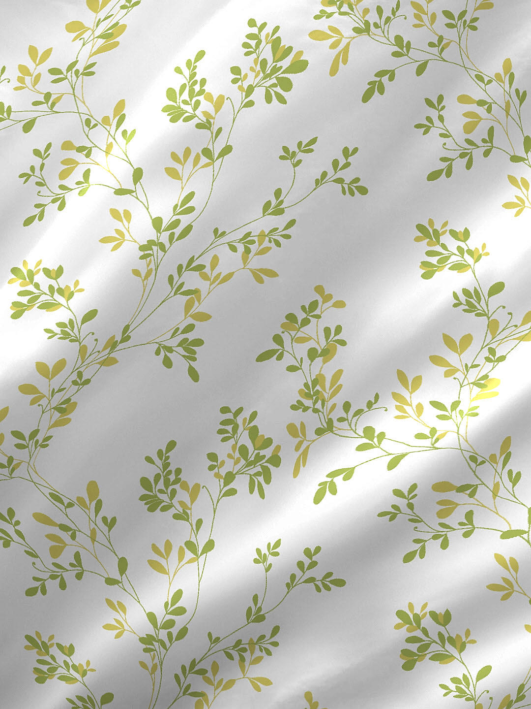 Iris Gaze Cotton Fine Light Green Colored Floral Print King Bed Sheet Set