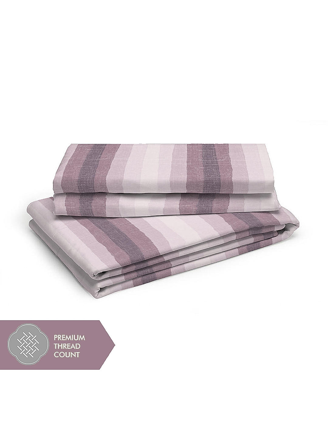 Geo Tangle 212 TC 100% cotton Super Fine Purple Colored Ombre Dyed Print Double Bed Sheet Set