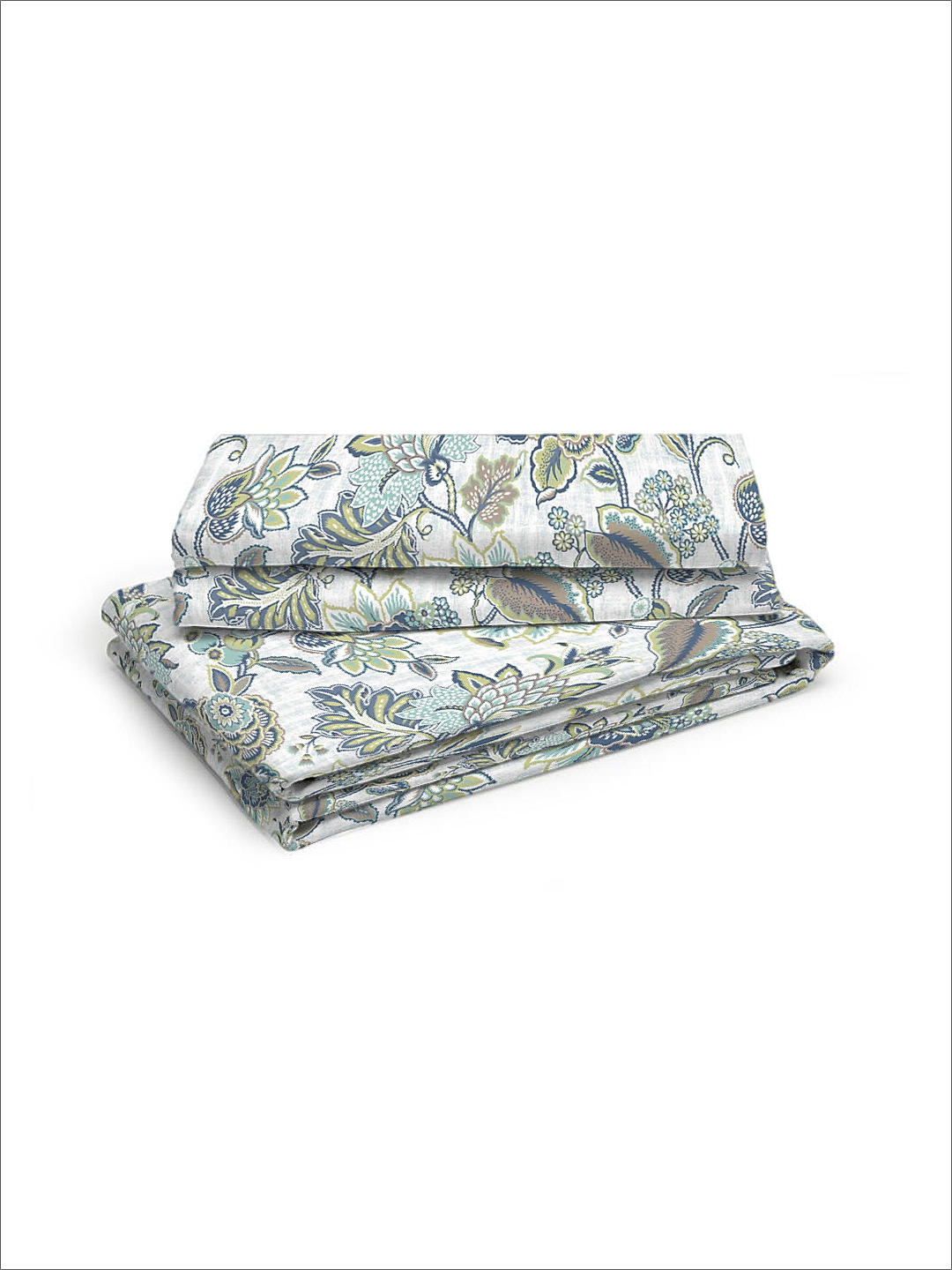 Cool Night -1 225 TC Chief Value Cotton Super Fine Blue Colored Floral Print Single Bed Sheet Set