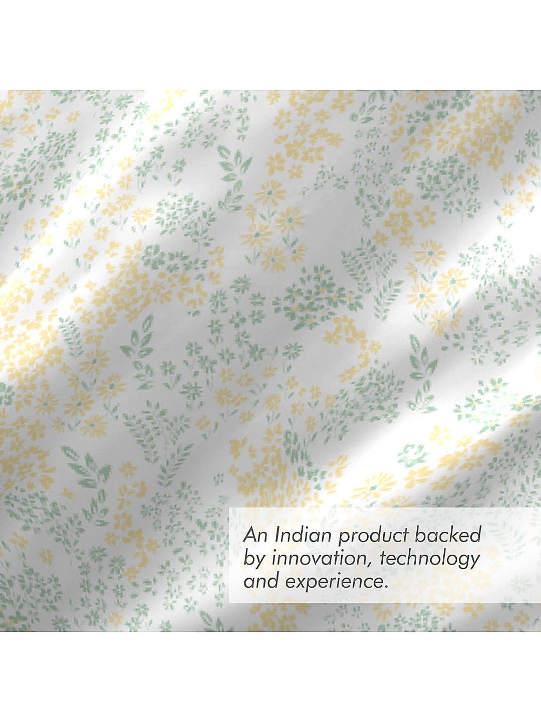 Cottage Garden-1 300 TC 100% cotton Ultra Fine White Colored Floral Print Double Bed Sheet Set