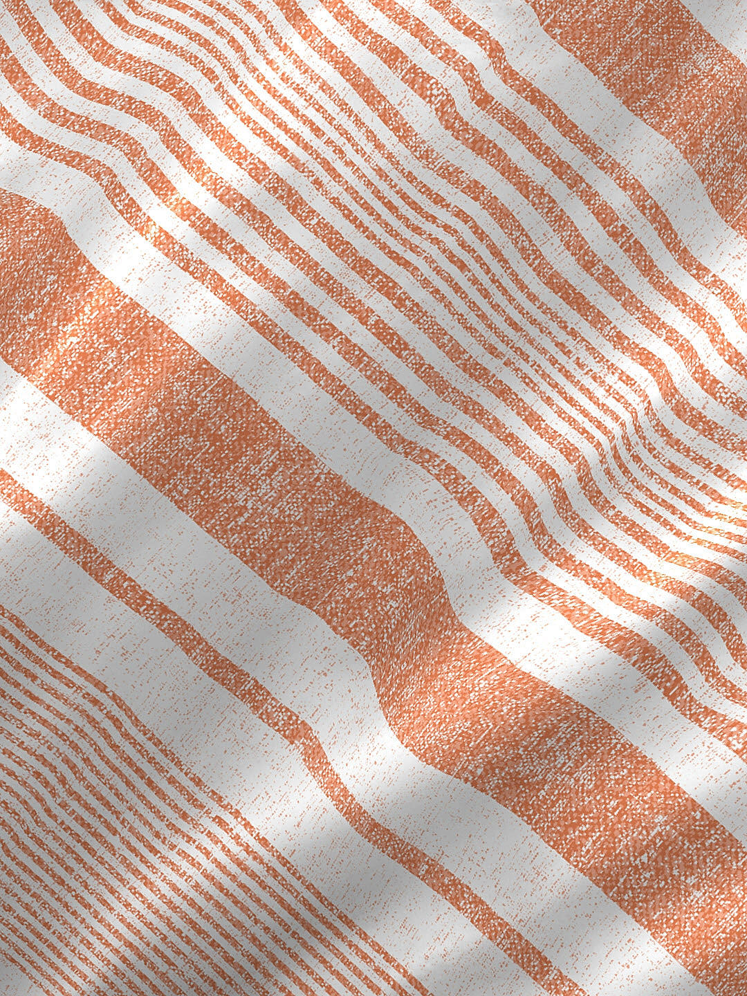 Signature Sateen 300 TC 100% cotton Ultra Fine Coral Colored Stripes Print King Bed Sheet Set