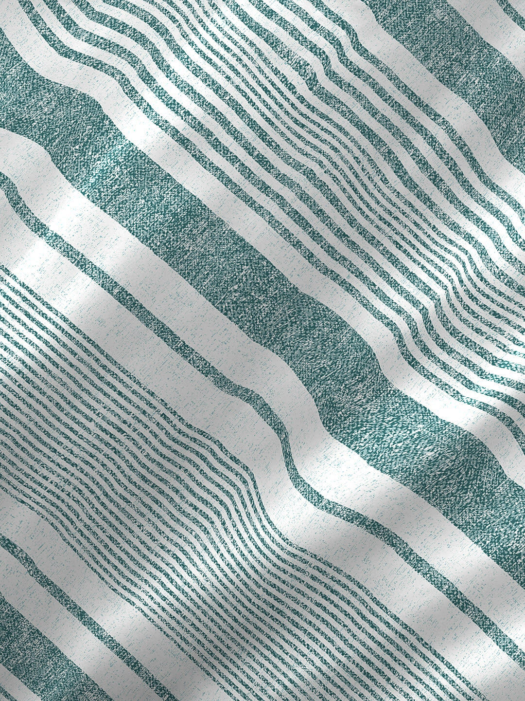 Signature Sateen 300 TC 100% cotton Ultra Fine Blue Colored Stripes Print King Bed Sheet Set