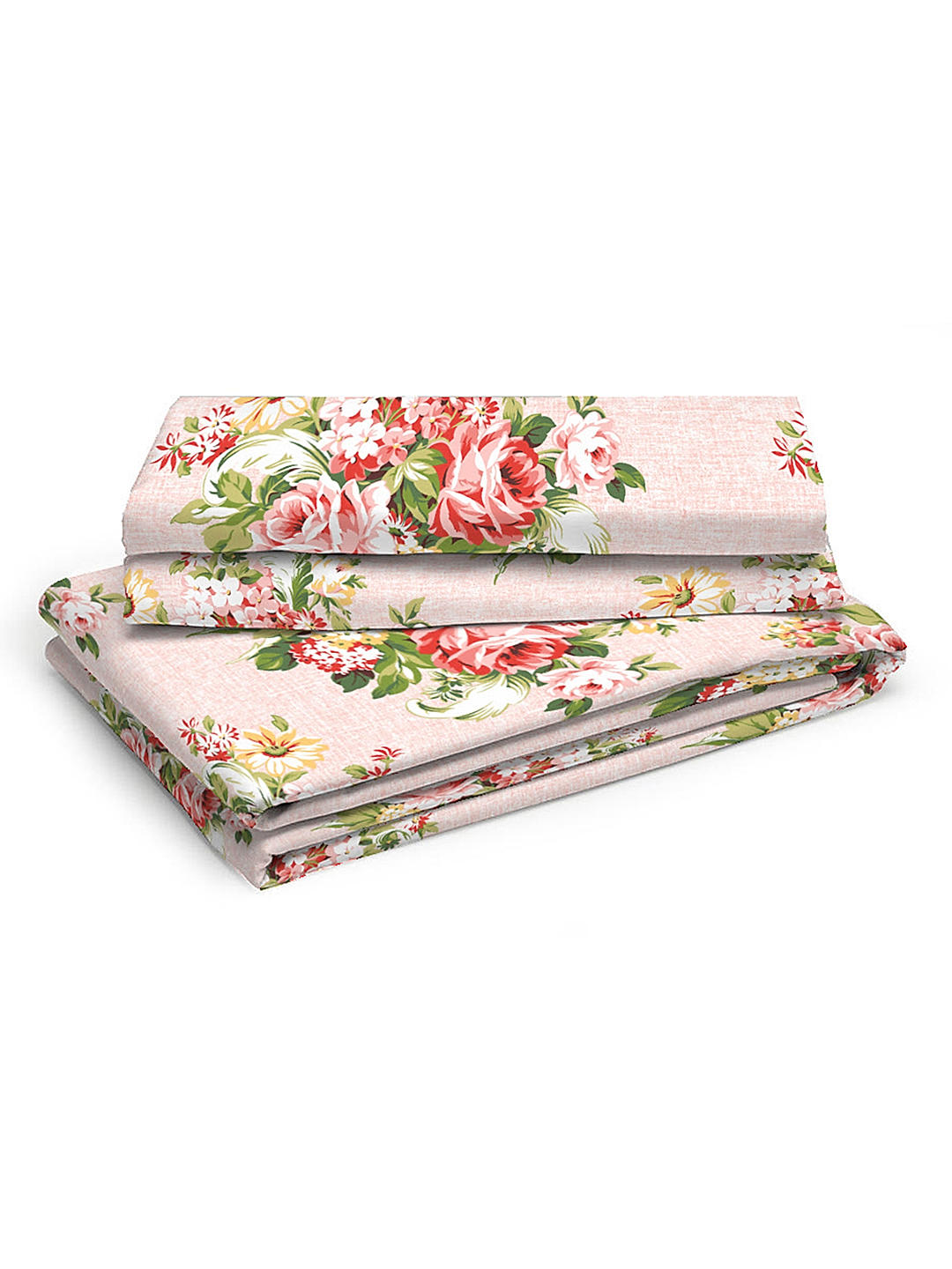 Signature Sateen 300 TC 100% cotton Ultra Fine Multi Colored Floral Print King Bed Sheet Set