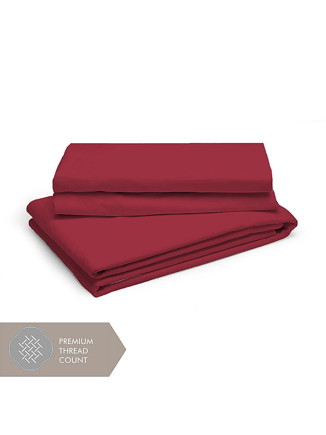Kalpavriksha 300 TC 100% cotton Ultra Fine Maroon Colored Solid Print King Bed Sheet Set