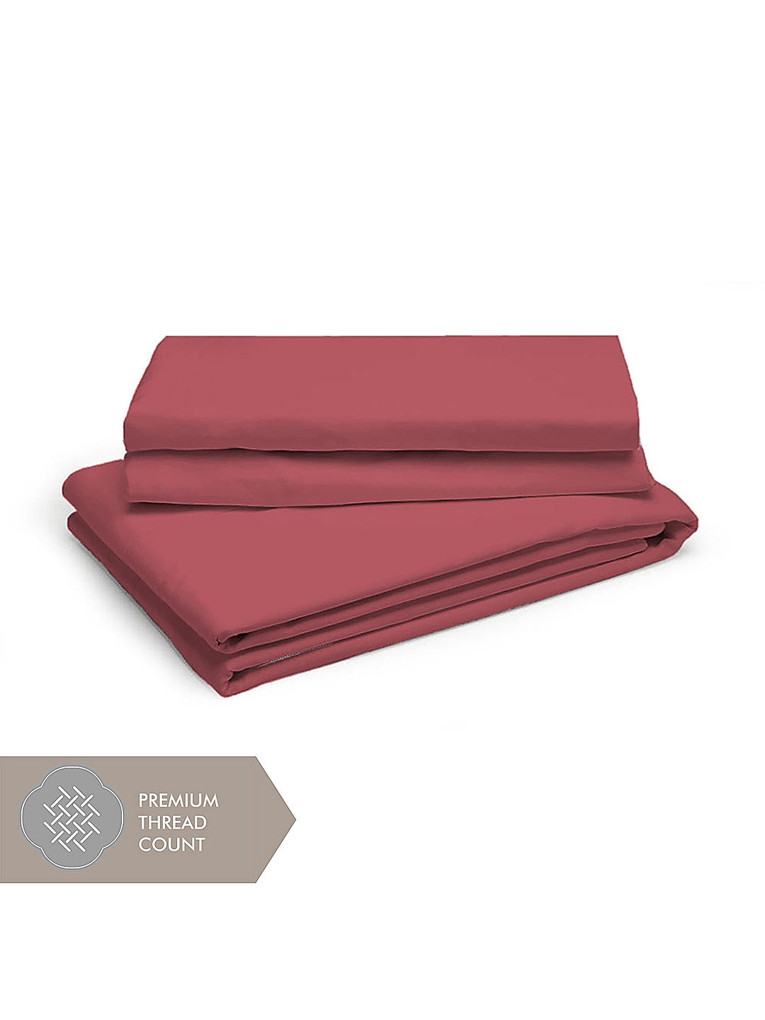 Kalpavriksha 300 TC 100% cotton Ultra Fine Maroon Colored Solid Print King Bed Sheet Set