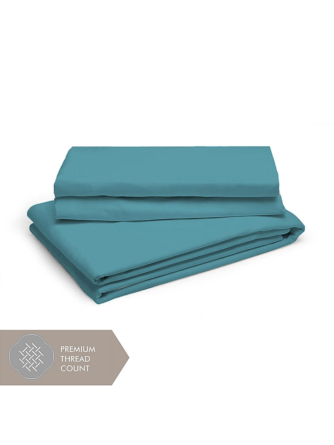 Kalpavriksha 300 TC 100% cotton Ultra Fine Blue Colored Solid Print King Bed Sheet Set