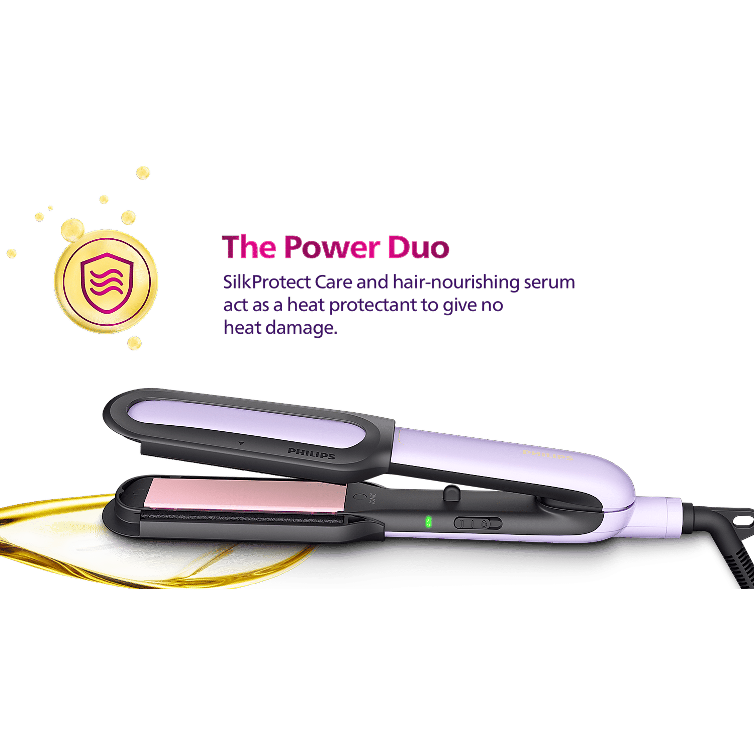 Flat iron without heat store