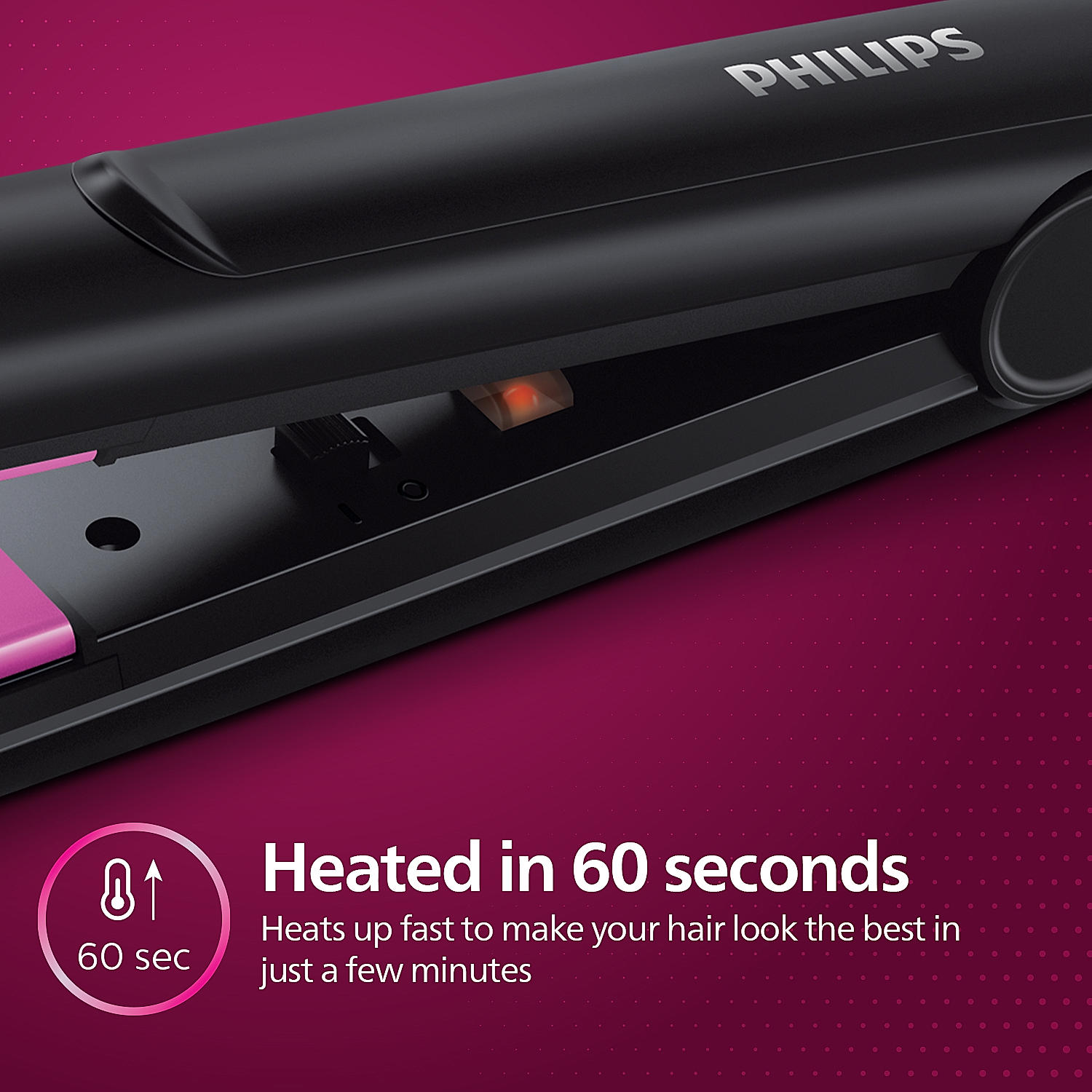Buy Selfie Hair Straightener HP8302 06 Online at Philips E shop