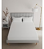Pure Earth 100% Organic Cotton 300 TC White Satin Weave Anti Viral King Bedsheet with 2 Pillow Covers