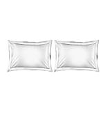 Pure Earth 100% Organic Cotton 300 TC White Satin Weave Anti Viral King Bedsheet with 2 Pillow Covers