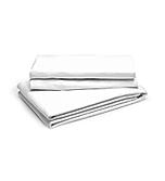 Pure Earth 100% Organic Cotton 300 TC White Satin Weave Anti Viral King Bedsheet with 2 Pillow Covers