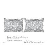 Chalk Hills 100% Cotton 300 TC Ultra Fine Grey Floral Print King Bedsheet with 2 Pillow Covers