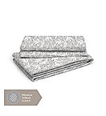 Chalk Hills 100% Cotton 300 TC Ultra Fine Grey Floral Print King Bedsheet with 2 Pillow Covers