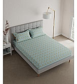 Celebrity 400 TC 100% Cotton Ultra Fine Blue Floral Print King Bedsheet Set