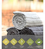 Kalpavriksha 100% Organic Cotton 550 GSM Soft & Fluffy Grey Bath Towel