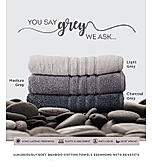 Kalpavriksha 100% Organic Cotton 550 GSM Soft & Fluffy Grey Bath Towel