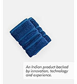 Kalpavriksha 550 gsm 100% Organic Cotton Soft & Fluffy Blue Hand Towel