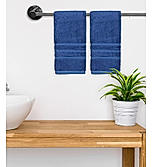 Kalpavriksha 550 gsm 100% Organic Cotton Soft & Fluffy Blue Hand Towel