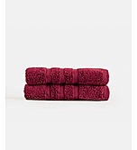 Kalpavriksha 550 gsm 100% Organic Cotton Soft & Fluffy Maroon Hand Towel