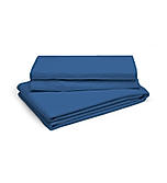 Kalpavriksha Cotton Bamboo 300 TC Blue Solid Print King Bedsheet with 2 Pillow Covers