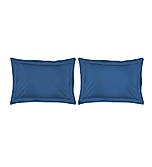 Kalpavriksha Cotton Bamboo 300 TC Blue Solid Print King Bedsheet with 2 Pillow Covers