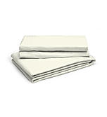 Kalpavriksha Cotton Bamboo 300 TC Ivory Solid Print King Bedsheet with 2 Pillow Covers