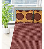 Heritage Walk 100% Egyptian Cotton Durable Fabric 200 TC King Ethnic Print Bedsheet with 2 Pillow Covers