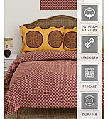 Heritage Walk 100% Egyptian Cotton Durable Fabric 200 TC King Ethnic Print Bedsheet with 2 Pillow Covers