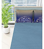 Heritage Walk Super Fine 100% Egyptian Cotton 200 TC King Ethnic Print King Bedsheet with 2 Pillow Covers