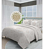 Luxe Loom Super Fine Quality 100% Cotton 600 TC Satin Weave Off White King Bedsheet with 4 Pillow Covers