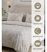 Luxe Loom Super Fine Quality 100% Cotton 600 TC Satin Weave Off White King Bedsheet with 4 Pillow Covers