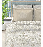 Luxe Loom Super Fine Quality 100% Cotton 600 TC Satin Weave Beige King Bedsheet with 4 Pillow Covers