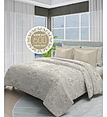 Luxe Loom Super Fine Quality 100% Cotton 600 TC Satin Weave Beige King Bedsheet with 4 Pillow Covers