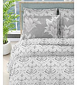 Luxe Loom Super Fine Quality 100% Cotton 600 TC Satin Weave Grey King Bedsheet with 4 Pillow Covers