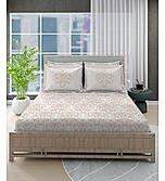Luxe Loom Super Fine Quality 100% Cotton 600 TC Satin Weave Peach King Bedsheet with 4 Pillow Covers