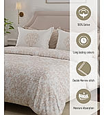 Luxe Loom Super Fine Quality 100% Cotton 600 TC Satin Weave Peach King Bedsheet with 4 Pillow Covers