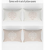 Luxe Loom Super Fine Quality 100% Cotton 600 TC Satin Weave Peach King Bedsheet with 4 Pillow Covers
