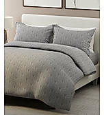 Radiance 825 TC Cotton Polyester Blended Fabric Satin Weave Grey King Bedsheet with 2 Pillow Covers