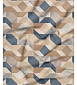 Alpha Geo Valatia 100% Cotton 200 TC Plain Weave Geometric Print King Bedsheet with 2 Pillow Covers