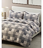 Alpha Geo Valatia 100% Cotton 200 TC Plain Weave Geometric Print King Bedsheet with 2 Pillow Covers