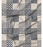 Alpha Geo Valatia 100% Cotton 200 TC Plain Weave Geometric Print King Bedsheet with 2 Pillow Covers
