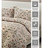 Siesta 100% Cotton 200 TC Floral Print King Bedsheet with 2 Pillow Covers