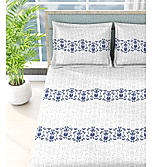 Siesta 100% Cotton 200 TC Ethnic Print King Bedsheet with 2 Pillow Covers