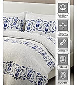 Siesta 100% Cotton 200 TC Ethnic Print King Bedsheet with 2 Pillow Covers