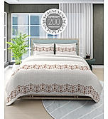 Siesta 100% Cotton 200 TC Ethnic Print King Bedsheet with 2 Pillow Covers