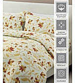 Siesta 100% Cotton 200 TC Floral Print King Bedsheet with 2 Pillow Covers