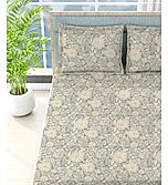 Siesta 100% Cotton 200 TC Floral Print King Bedsheet with 2 Pillow Covers