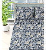 Siesta 100% Cotton 200 TC Floral Print King Bedsheet with 2 Pillow Covers