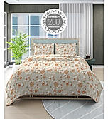 Siesta 100% Cotton 200 TC Floral Print King Bedsheet with 2 Pillow Covers