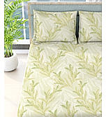 Nature Bouquet 100% Cotton 300 TC Printed Scented King Bedsheet with 2 Pillow Covers (Green Apple Fragrance)